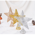 Moda Árvore de Natal Top Decoração Estrelas